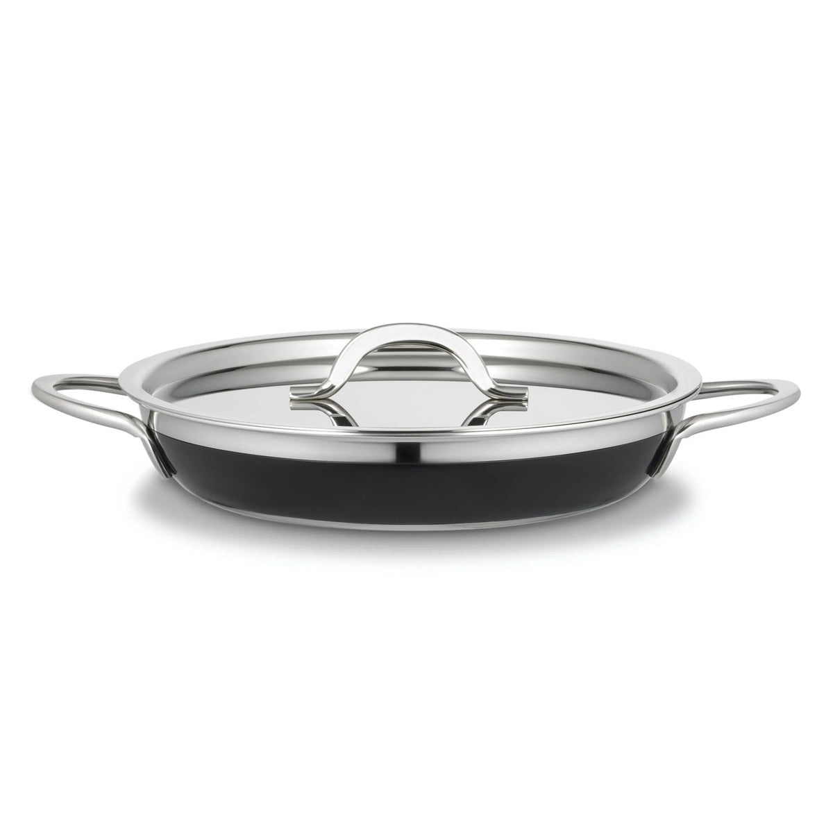 Bon Chef 71305-CF2 Country French X Stainless Steel Pan Skillet, 2.38 qt. - Black