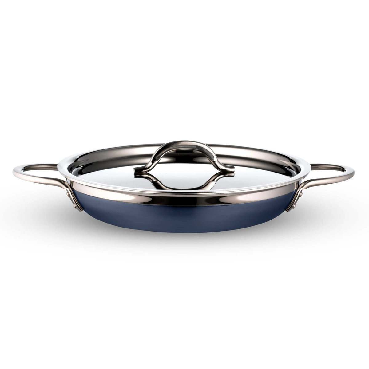 Bon Chef 71305-CF2 Country French X Stainless Steel Pan Skillet, 2.38 qt. - Blue