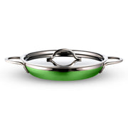 Bon Chef 71305-CF2 Country French X Stainless Steel Pan Skillet, 2.38 qt. - Green
