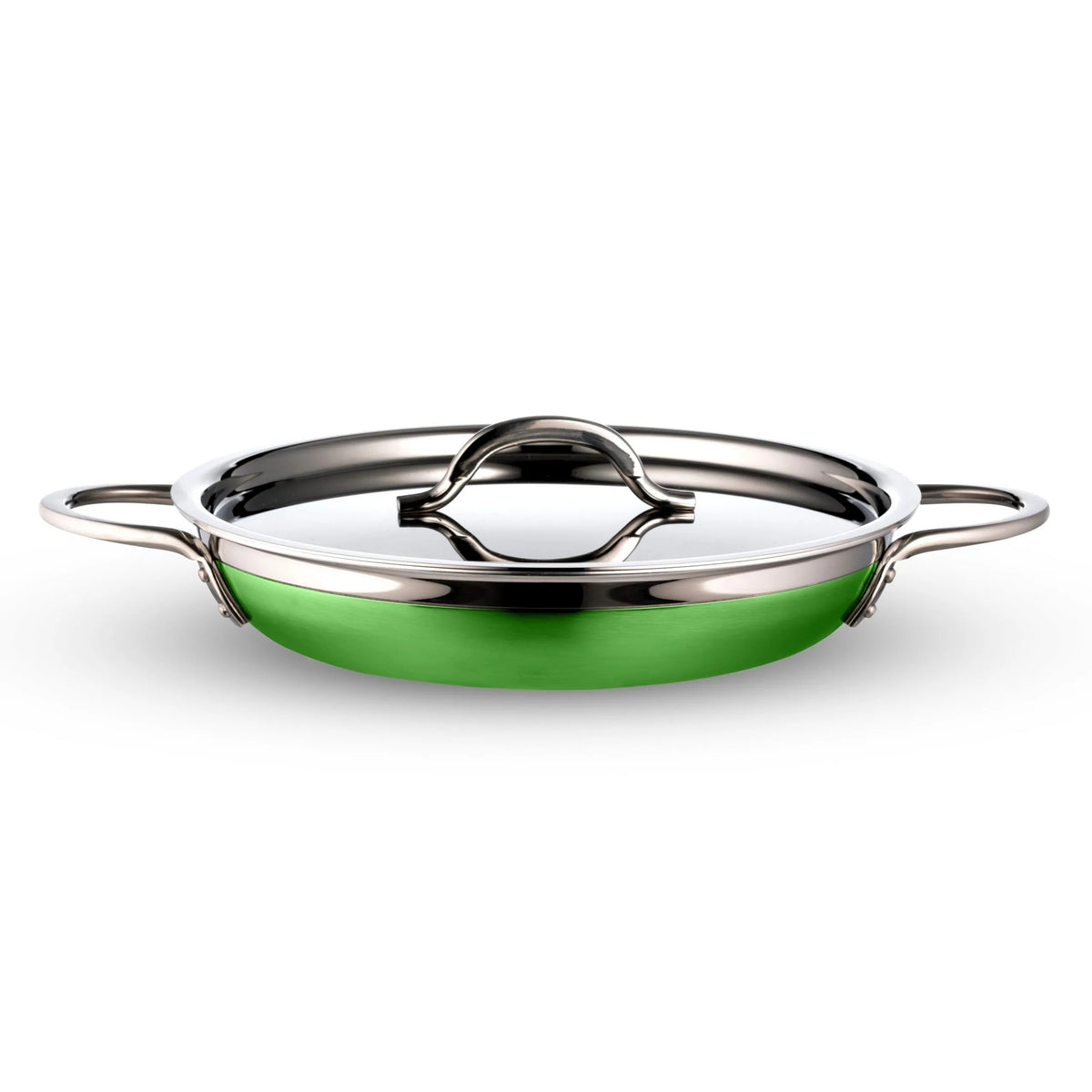Bon Chef 71305-CF2 Country French X Stainless Steel Pan Skillet, 2.38 qt. - Green