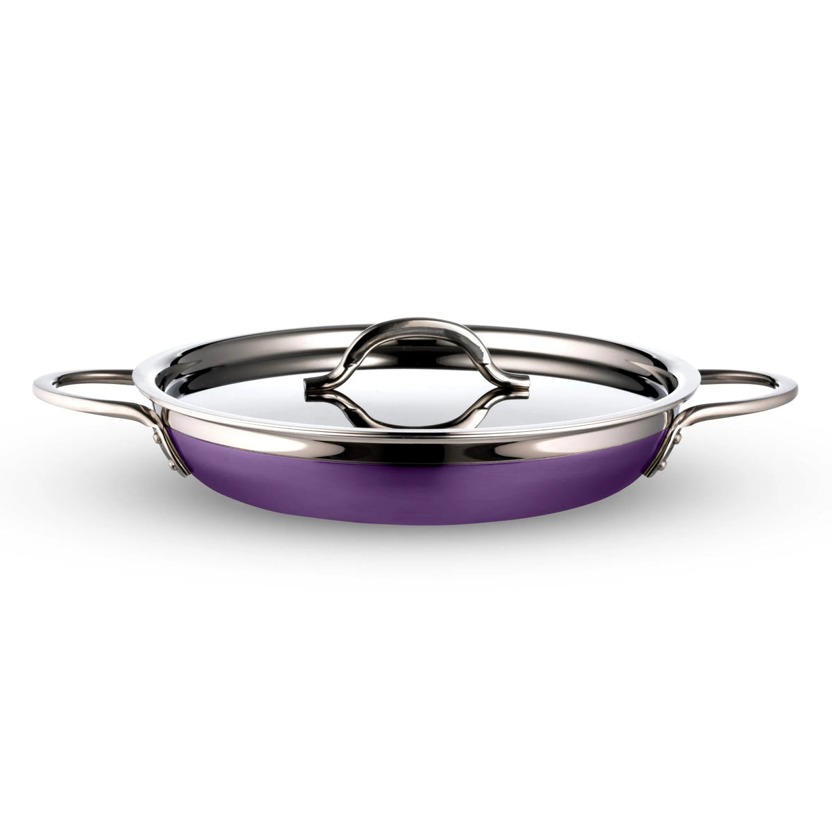 Bon Chef 71305-CF2 Country French X Stainless Steel Pan Skillet, 2.38 qt. - Purple