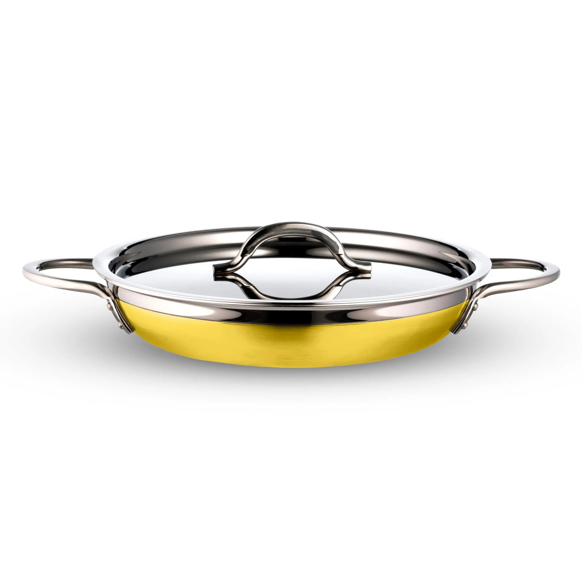 Bon Chef 71305-CF2 Country French X Stainless Steel Pan Skillet, 2.38 qt. - Yellow