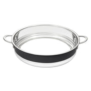 Bon Chef 72032-BL Country French X Stainless Steel Bottomless Pot, 14 3/4" Diameter - Black