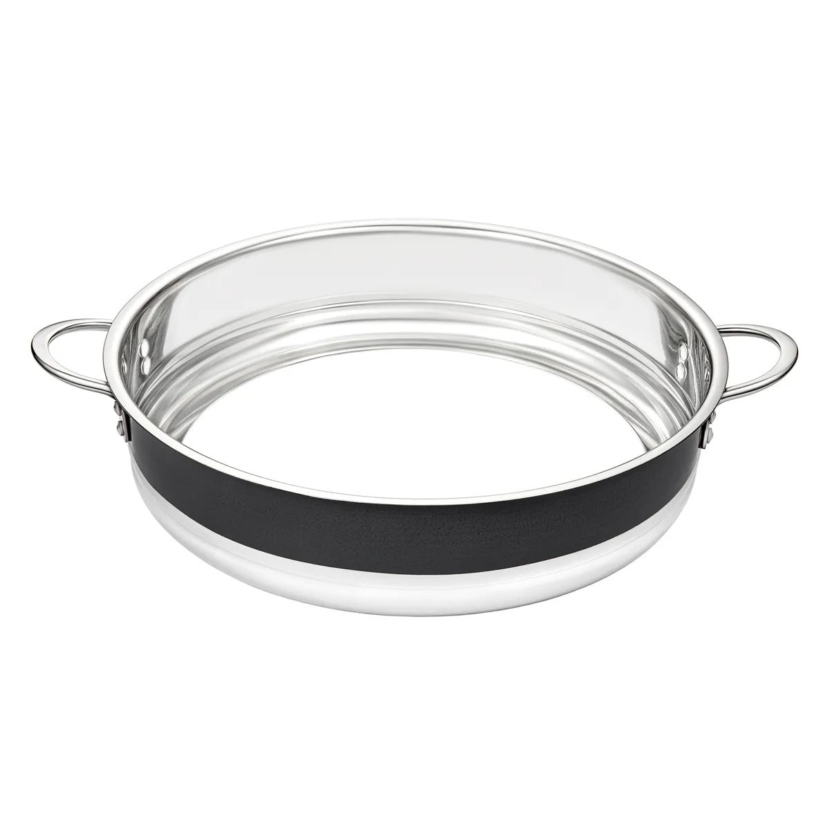 Bon Chef 72032-BL Country French X Stainless Steel Bottomless Pot, 14 3/4" Diameter - Black