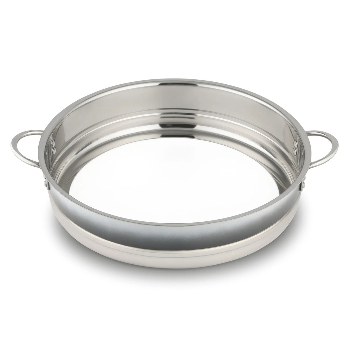 Bon Chef 72032-BL Country French X Stainless Steel Bottomless Pot, 14 3/4" Diameter - Orange