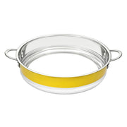 Bon Chef 72032-BL Country French X Stainless Steel Bottomless Pot, 14 3/4" Diameter - Yellow