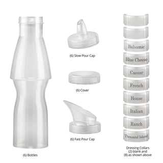 Bon Chef Smart Bowl Salad Dressing Bottle, 32 oz., Clear - 9571