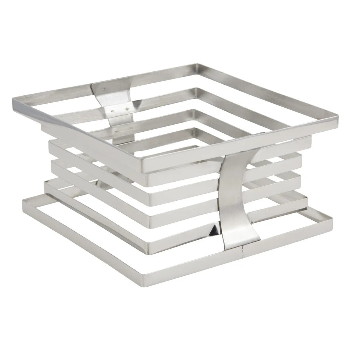 Bon Chef Stainless Steel Riser Display, 10" x 10", Silver - 5 1/4"