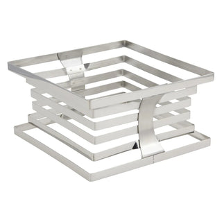 Bon Chef Stainless Steel Riser Display, 10" x 10", Silver - 5 1/4"