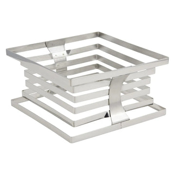 Bon Chef Stainless Steel Riser Display, 10" x 10", Silver - 5 1/4"