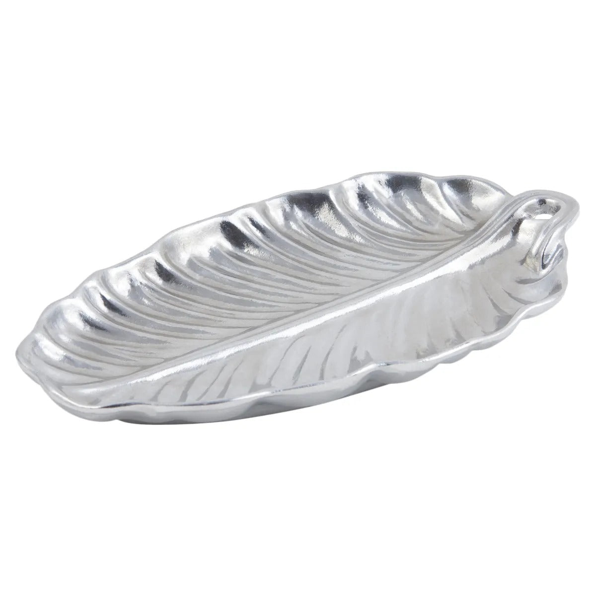 Bon Chef Cast Aluminum Platter, 5 1/2" x 10" - Pewter-Glo