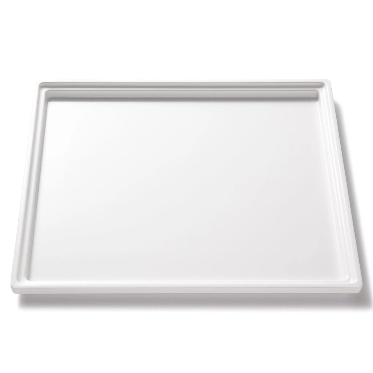 Bon Chef M-EZ EZ-Fit Melamine Food Tile, 12" Long, White - 1/2 Size