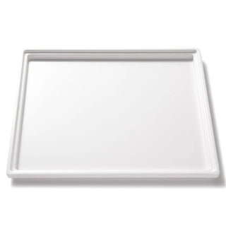 Bon Chef M-EZ EZ-Fit Melamine Food Tile, 12" Long, White - 1/2 Size