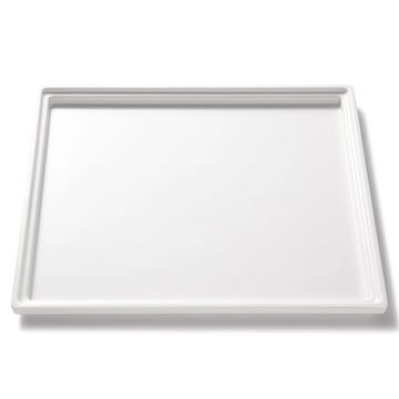 Bon Chef M-EZ EZ-Fit Melamine Food Tile, 12" Long, White - 1/2 Size