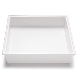 Bon Chef M-EZ-12 EZ-Fit Melamine Food Pan, 1/2 Size, White - 5 qt.