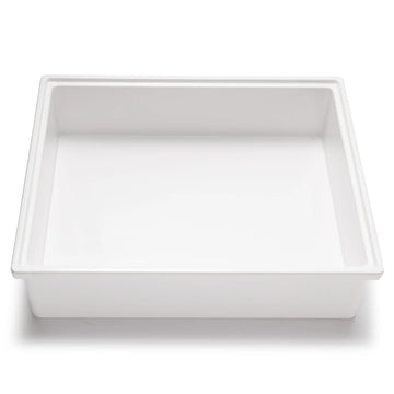 Bon Chef M-EZ-12 EZ-Fit Melamine Food Pan, 1/2 Size, White - 5 qt.
