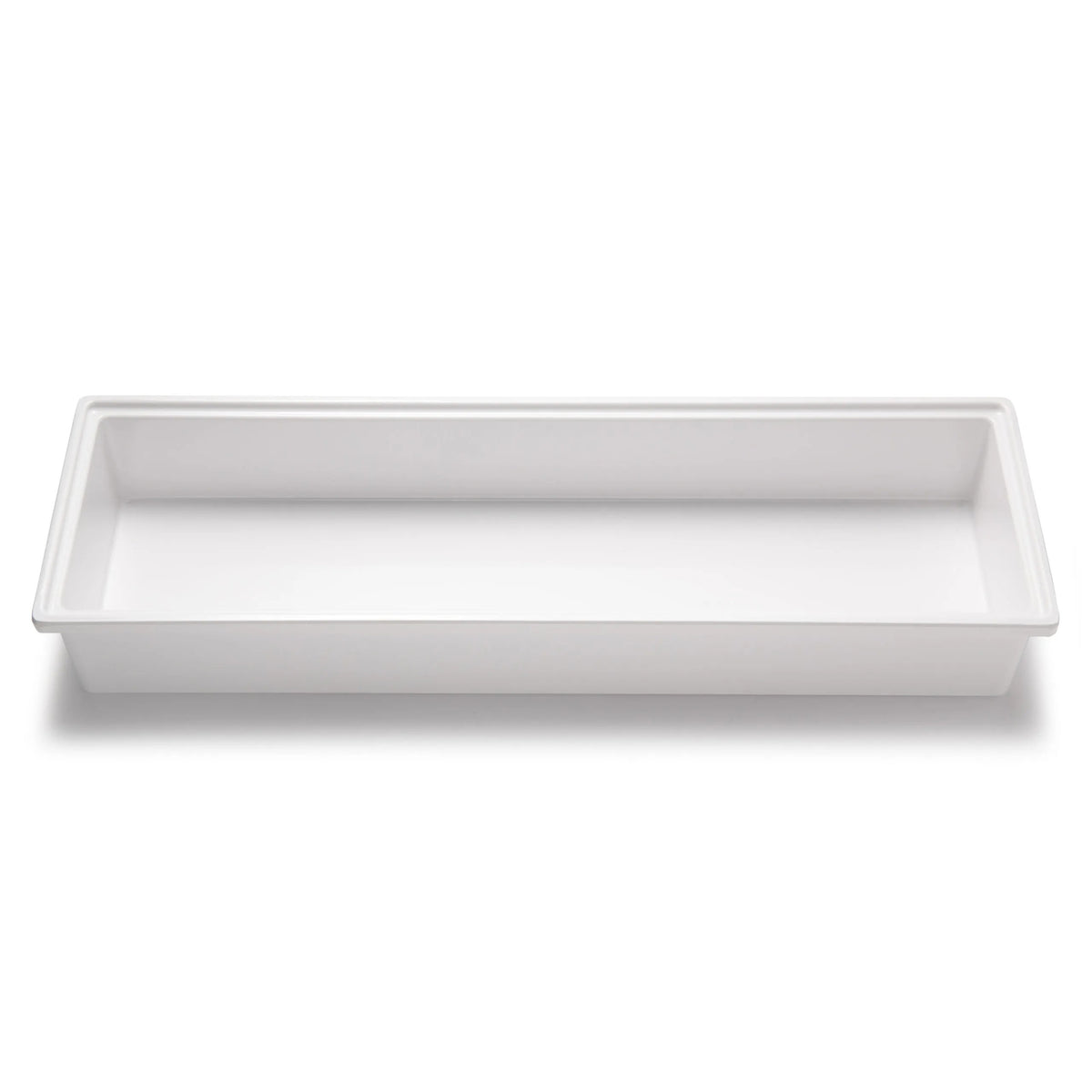 Bon Chef M-EZ-12L EZ-Fit Melamine Food Pan, 1/2 Size Long, White - 4.3 qt.