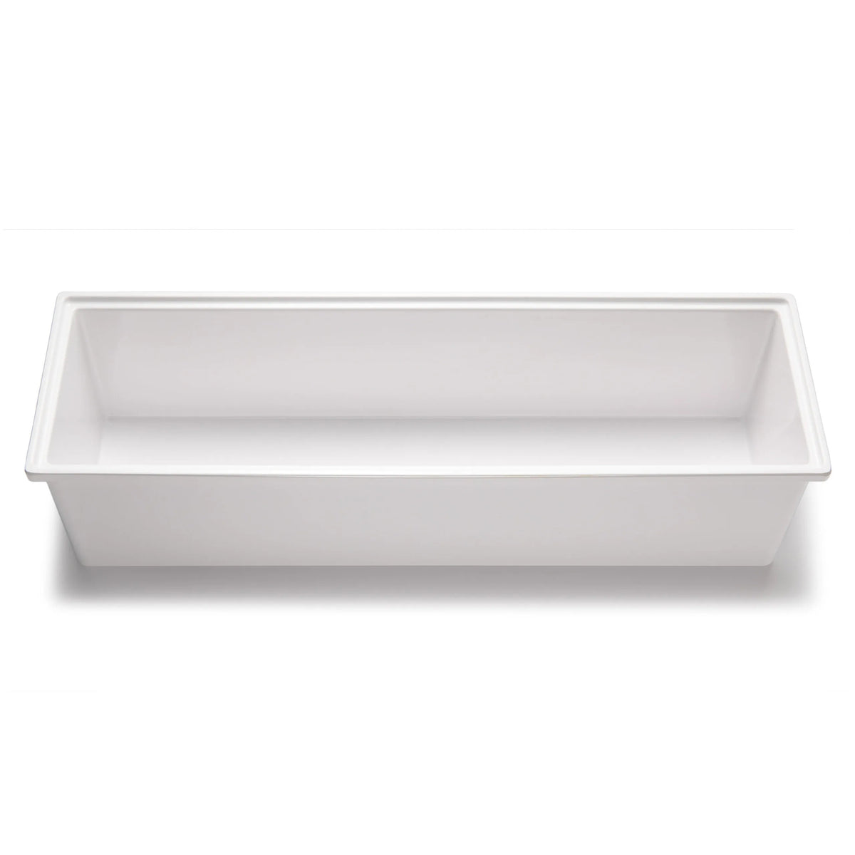 Bon Chef M-EZ-12L EZ-Fit Melamine Food Pan, 1/2 Size Long, White - 7.8 qt.