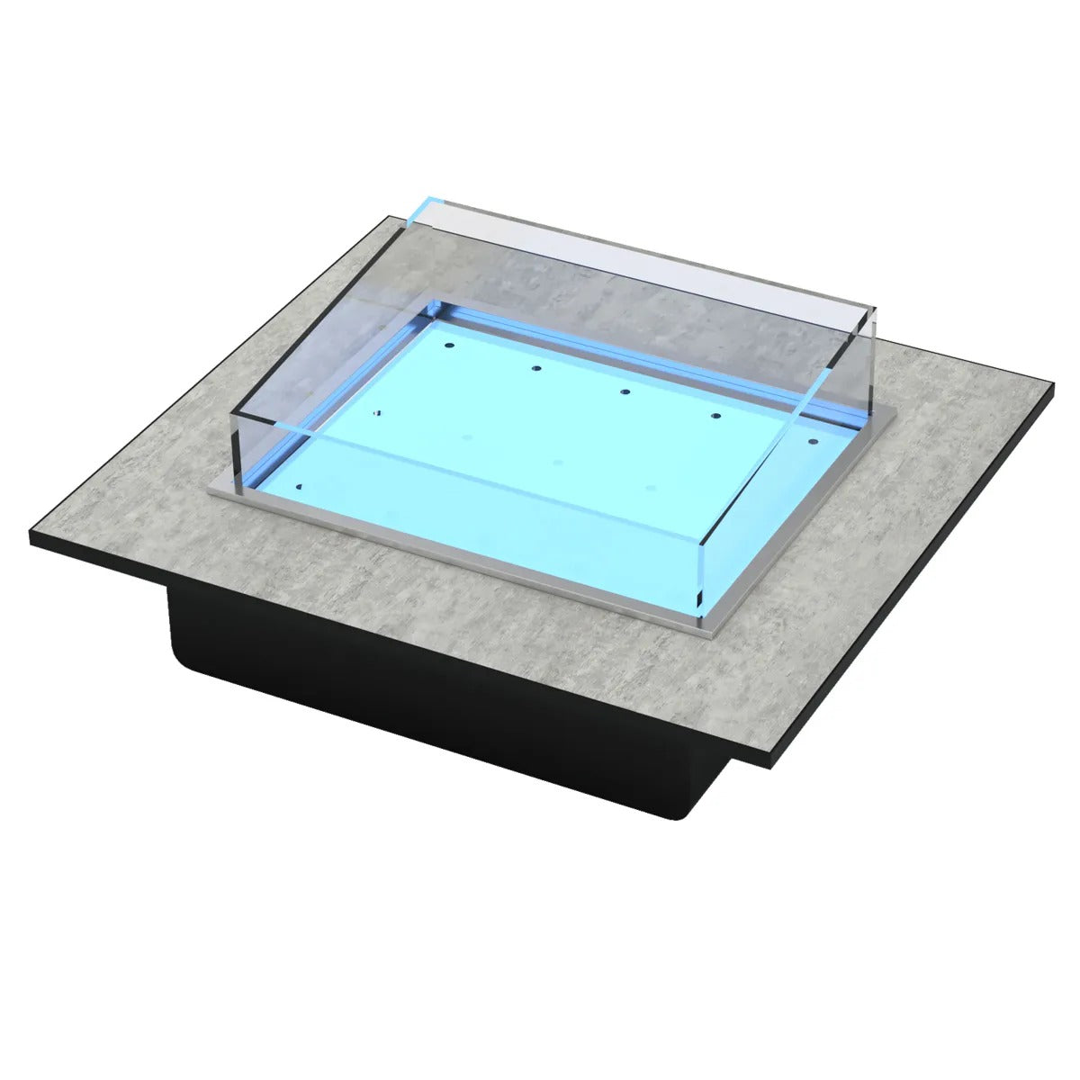 Bon Chef NX-12-SD Nexus Anodized Aluminum Drop-In Cold Food Well, 1/2 Size, 120V - Black Gray