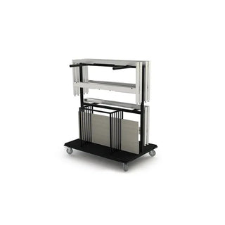 Bon Chef NX-FT Storage Cart, 6 Frames 6 Panels, Black