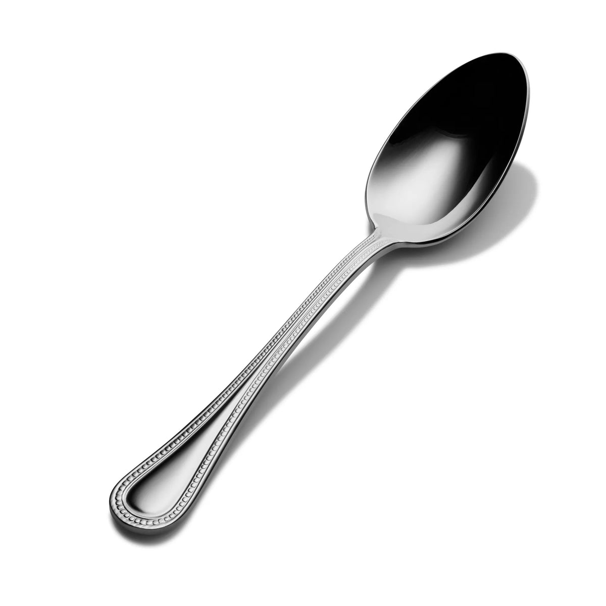 Bon Chef Sombrero Stainless Steel Teaspoon, Silver, 12/Case - 7 1/4" 18/10 Weight Soup Dessert Spoon