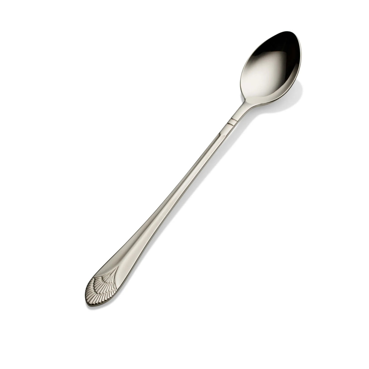 Bon Chef Nile Stainless Steel Teaspoon, Silver, 12/Case - 7 3/4" 18/10 Extra Heavy Weight Iced Tea Spoon