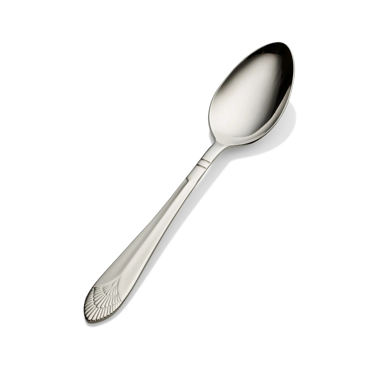 Bon Chef Nile Stainless Steel Teaspoon, Silver, 12/Case - 7 5/8" 18/10 Extra Heavy Weight Soup Dessert Spoon