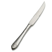 Bon Chef Nile Stainless Steel Teaspoon, Silver, 12/Case - 10" 13/0 European Size Solid Handle Steak Knife