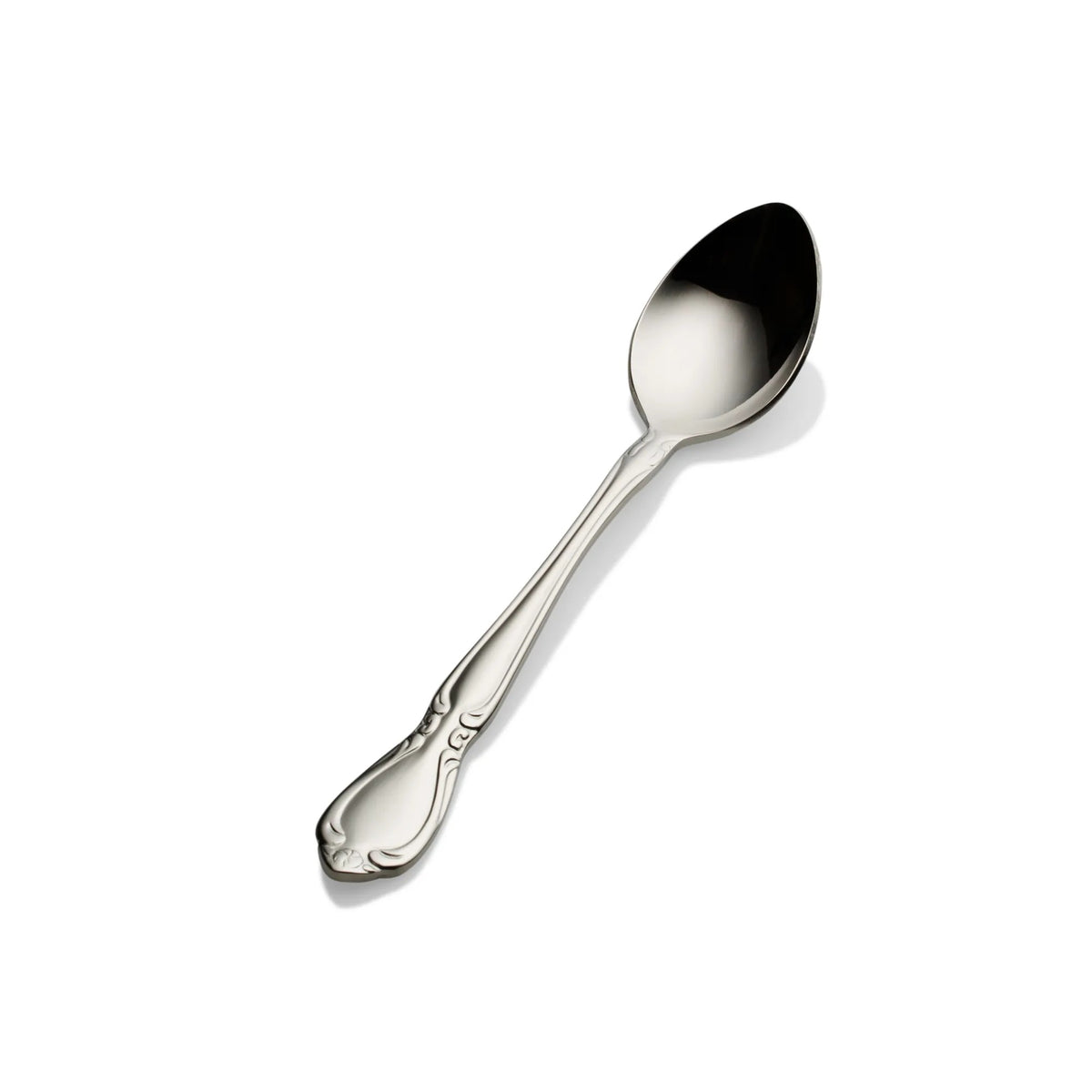 Bon Chef Queen Anne Stainless Steel Teaspoon, Silver, 12/Case - 6 1/4" 18/10 Extra Heavy Weight Teaspoon