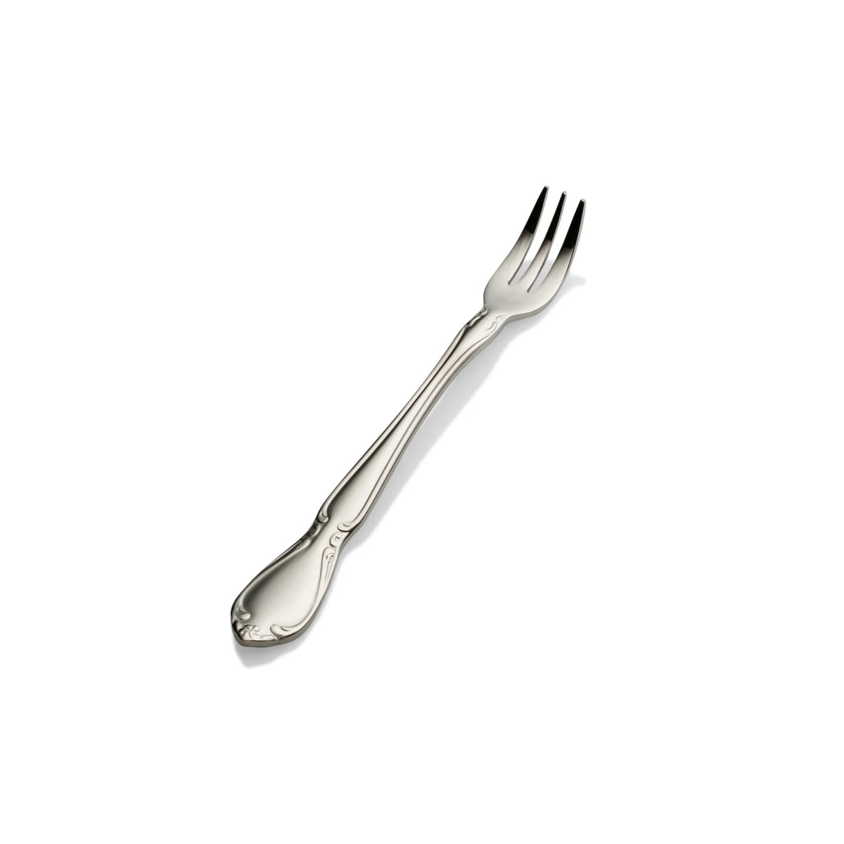 Bon Chef Queen Anne Stainless Steel Teaspoon, Silver, 12/Case - 5 3/4" 18/10 Oyster Cocktail Fork