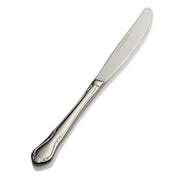 Bon Chef Queen Anne Stainless Steel Teaspoon, Silver, 12/Case - 9 3/4" 13/0 European Size Solid Handle Dinner Knife