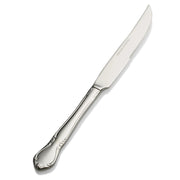 Bon Chef Queen Anne Stainless Steel Teaspoon, Silver, 12/Case - 9 15/16" 13/0 European Size Solid Handle Steak Knife