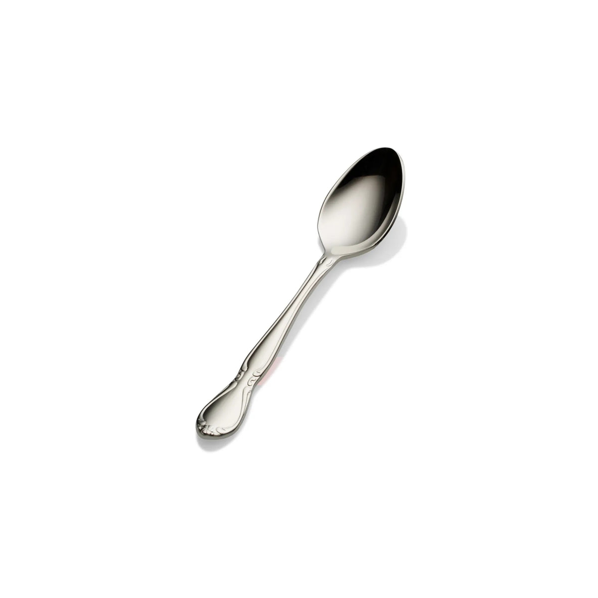 Bon Chef Queen Anne Stainless Steel Teaspoon, Silver, 12/Case - 5" 18/10 Extra Heavy Weight Demitasse Spoon