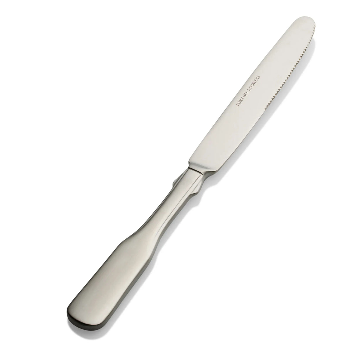 Bon Chef Liberty Stainless Steel Teaspoon, Silver, 12/Case - 9 15/16" 13/0 European Size Solid Handle Dinner Knife