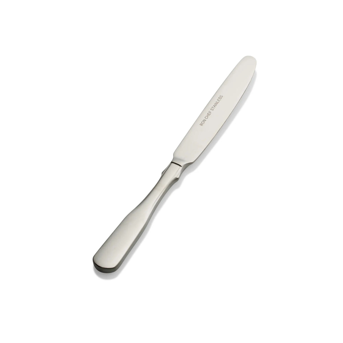 Bon Chef Liberty Stainless Steel Teaspoon, Silver, 12/Case - 6 15/16" 13/0 European Size Solid Handle Butter Knife