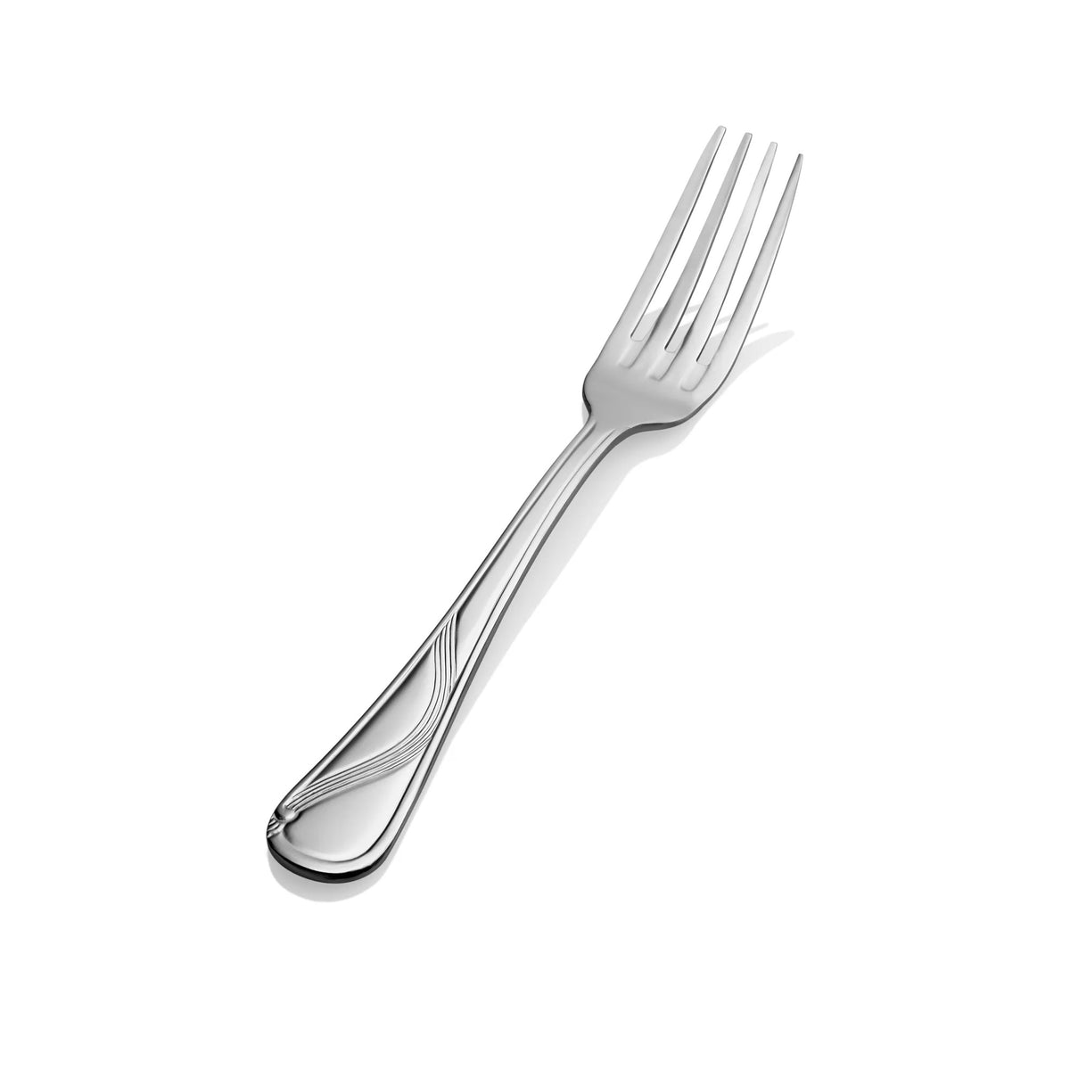 Bon Chef Wave Stainless Steel Teaspoon, Silver, 12/Case - 7 3/4"