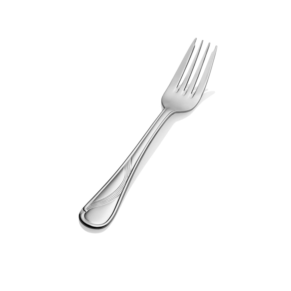 Bon Chef Wave Stainless Steel Teaspoon, Silver, 12/Case - 7 1/4"
