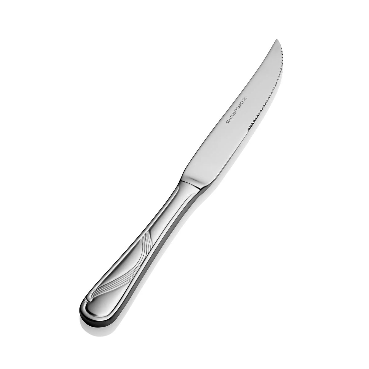 Bon Chef Wave Stainless Steel Teaspoon, Silver, 12/Case - 10"