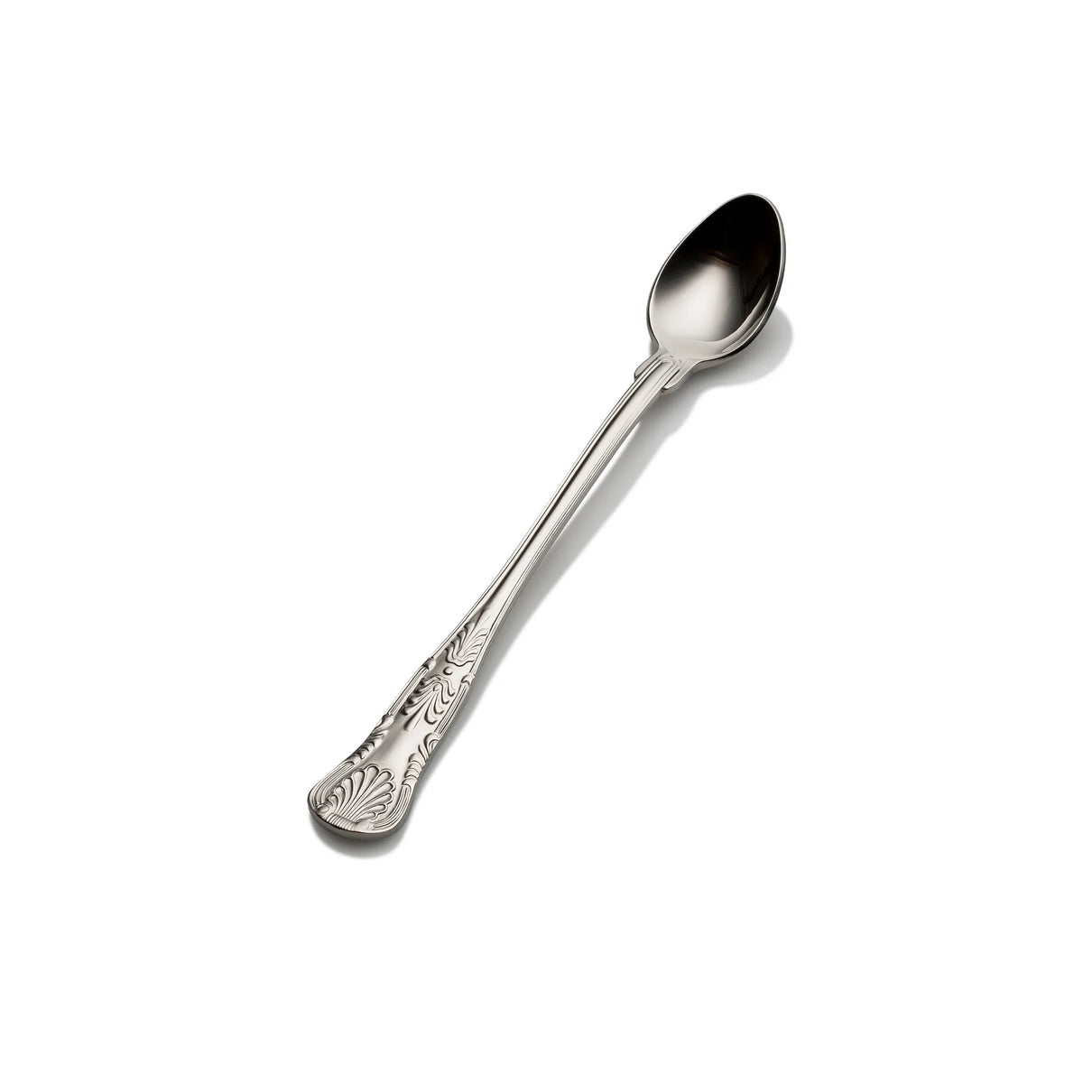 Bon Chef Kings Stainless Steel Teaspoon, Silver, 12/Case - 7 11/16" 18/10 Extra Heavy Weight Iced Tea Spoon
