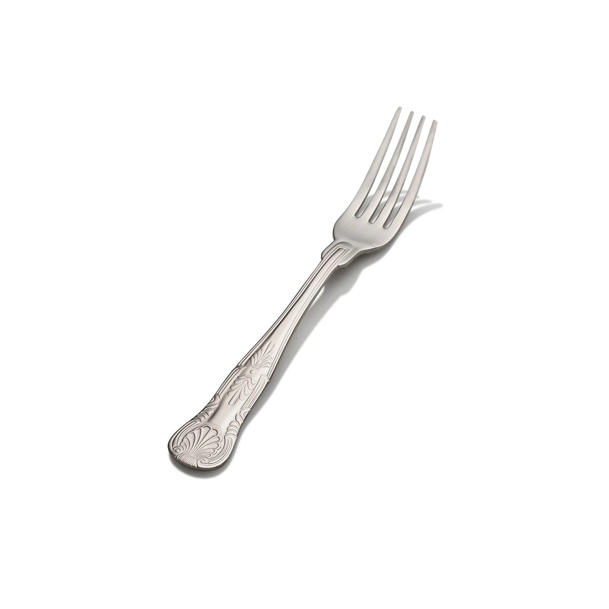 Bon Chef Kings Stainless Steel Teaspoon, Silver, 12/Case - 7 3/8" 18/10 Dinner Fork