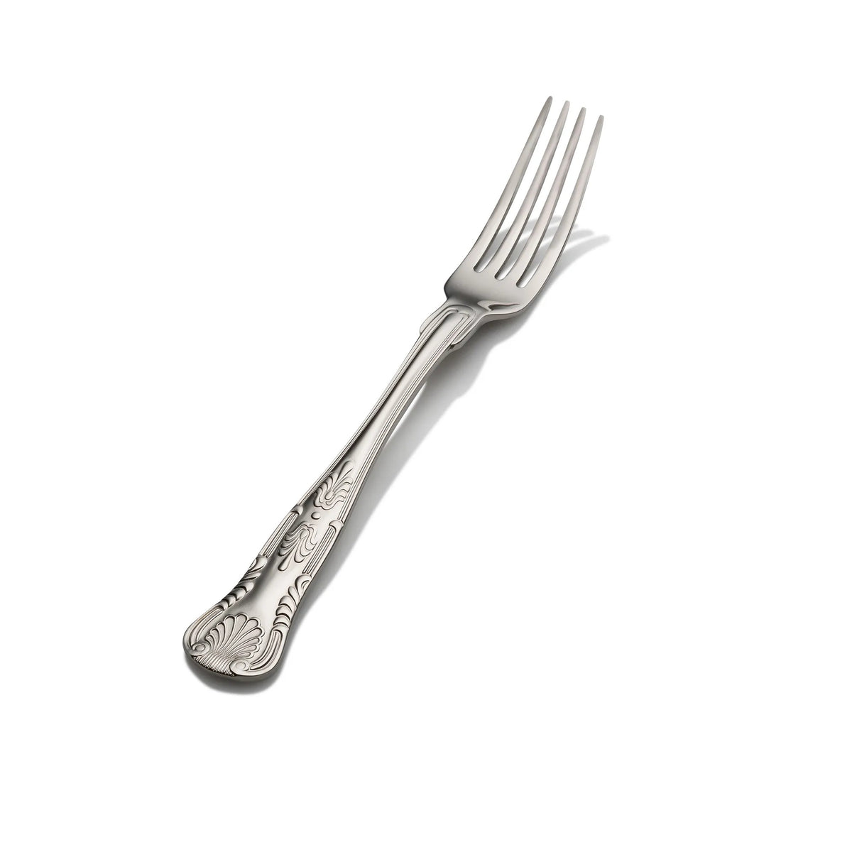 Bon Chef Kings Stainless Steel Teaspoon, Silver, 12/Case - 8 3/8" 18/10 European Size Dinner Fork