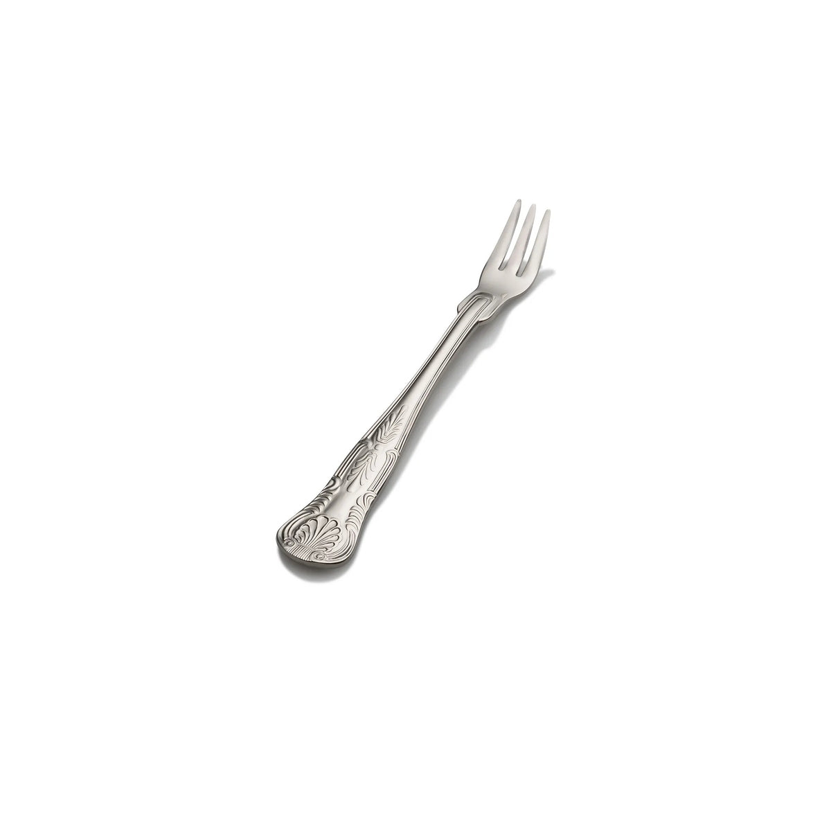 Bon Chef Kings Stainless Steel Teaspoon, Silver, 12/Case - 5 5/8" 18/10 Oyster Cocktail Fork