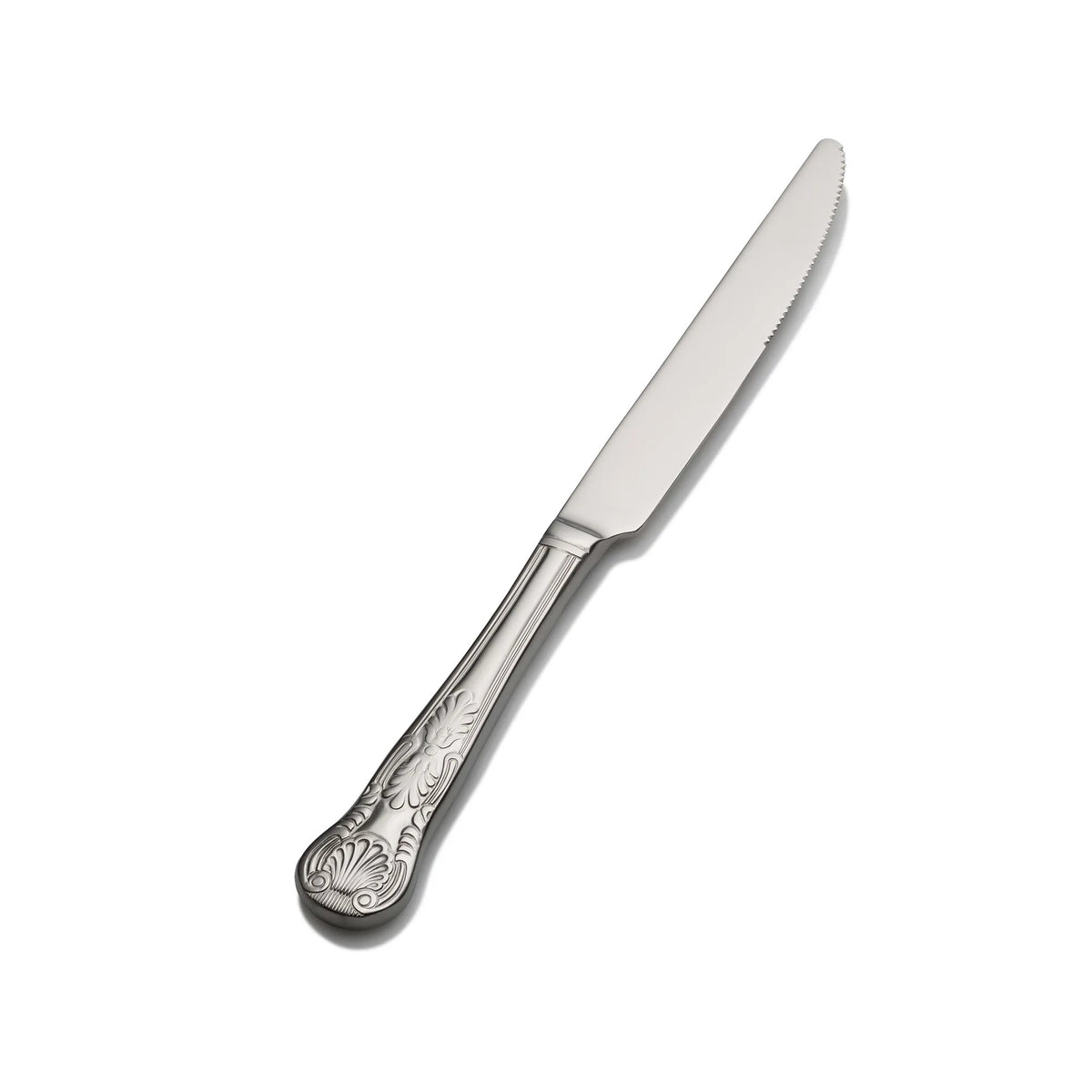 Bon Chef Kings Stainless Steel Teaspoon, Silver, 12/Case - 9 7/8" 13/0 European Size Dinner Knife