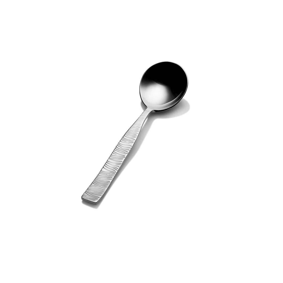 Bon Chef Safari Stainless Steel Teaspoon, Silver, 12/Case - 6 3/16" 18/10 Extra Heavy Weight Bouillon Spoon