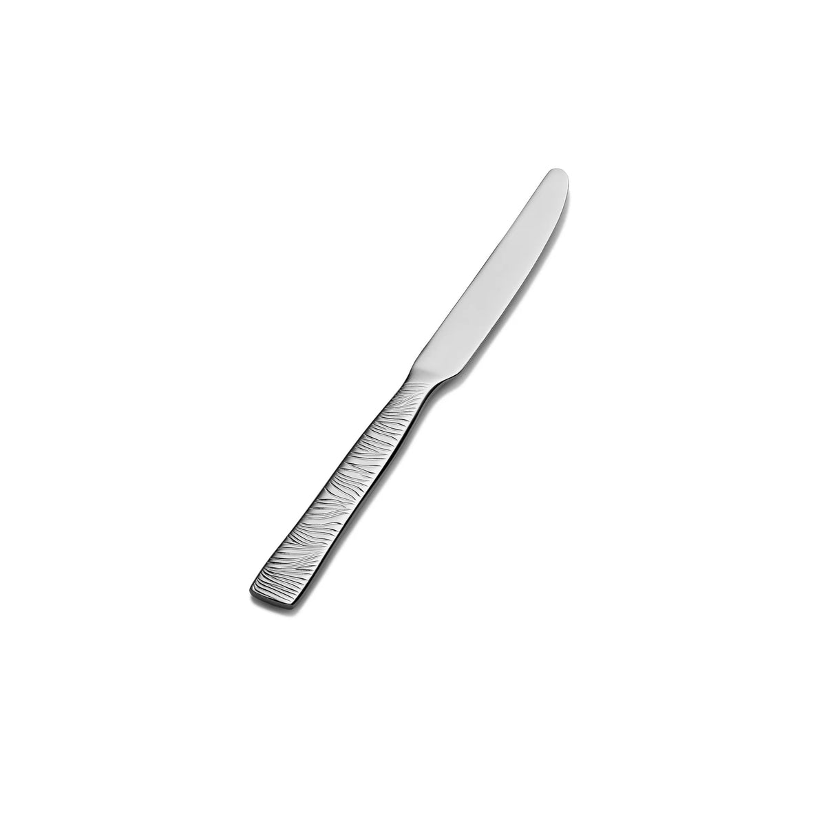 Bon Chef Safari Stainless Steel Teaspoon, Silver, 12/Case - 6 15/16" 13/0 European Size Solid Handle Butter Knife