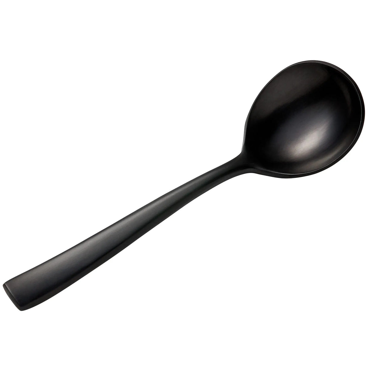 Bon Chef Manhattan Colored Stainless Steel Teaspoon, Black - 6 3/8"
