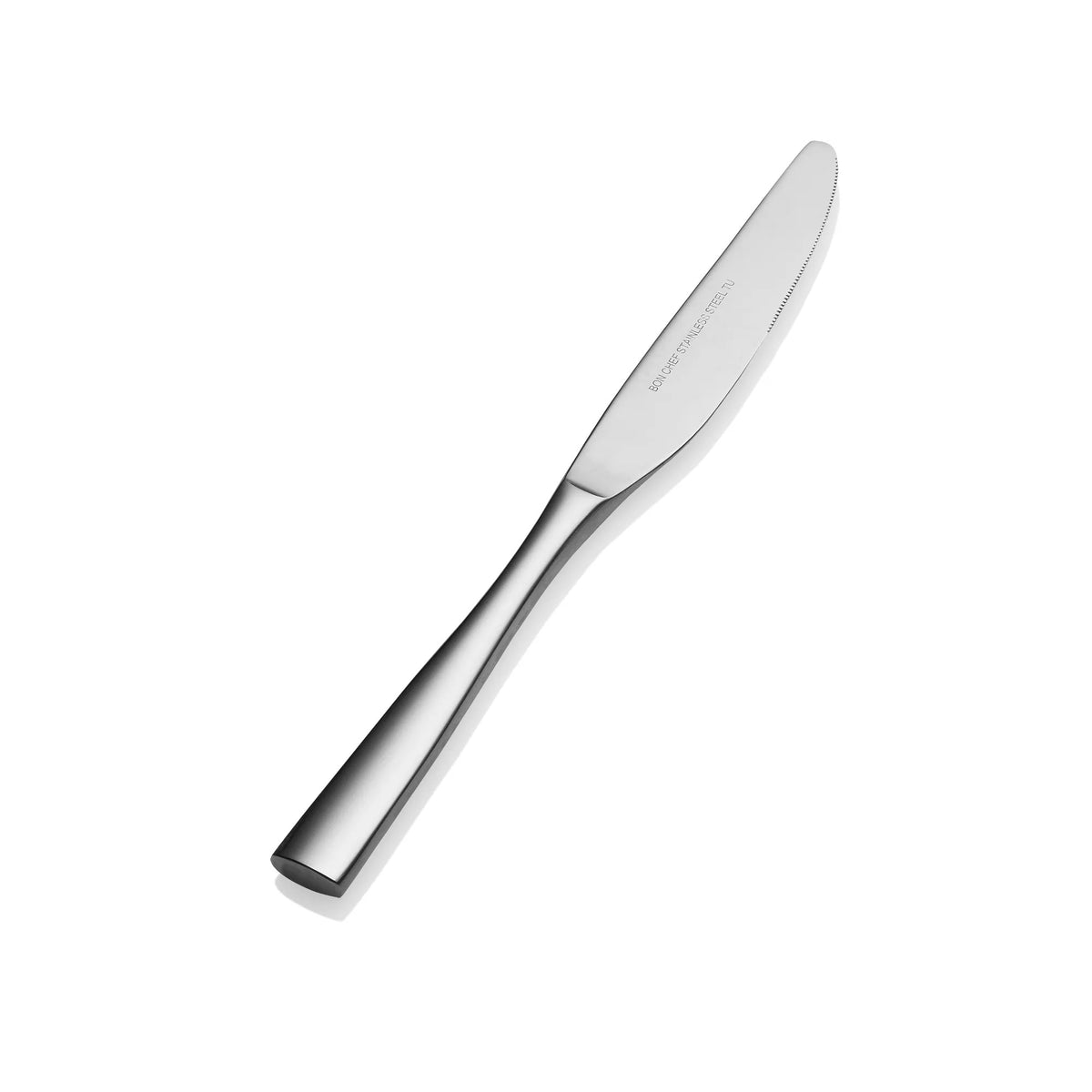 Bon Chef Manhattan Stainless Steel Teaspoon, Silver, 12/Case - 9" 13/0 Solid Handle Dinner Knife