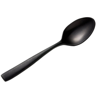 Bon Chef Manhattan Colored Stainless Steel Teaspoon, Black - 4 7/8"