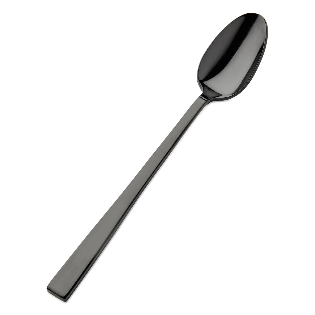Bon Chef Roman Colored Stainless Steel Teaspoon, Black, 12/Case - 7 1/4" 18/10 Iced Tea Spoon