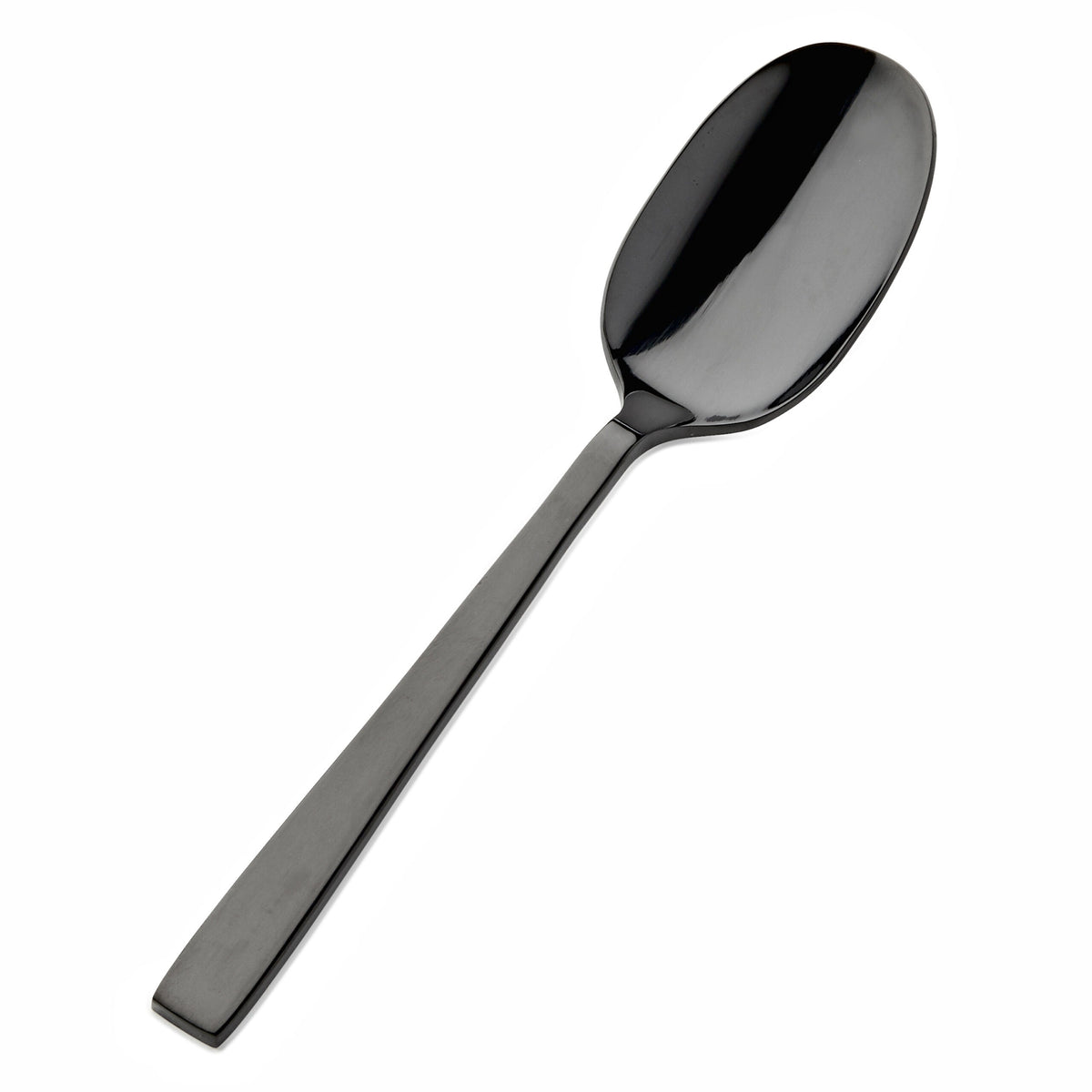 Bon Chef Roman Colored Stainless Steel Teaspoon, Black, 12/Case - 6 1/4" 18/10 Soup Dessert Spoon